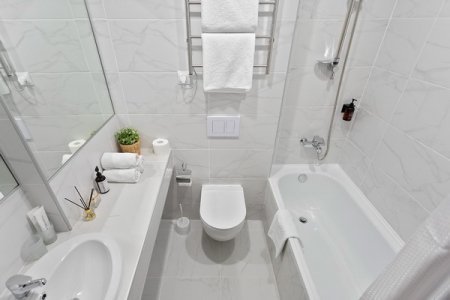 Ванная комната в номере Комфорт в отеле Полюстрово