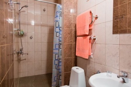 Душевая комната в номере Стандарт в отеле Lite на Большеохтинском